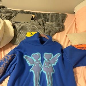 Drake Blue Kids Hoodie with Angel Design